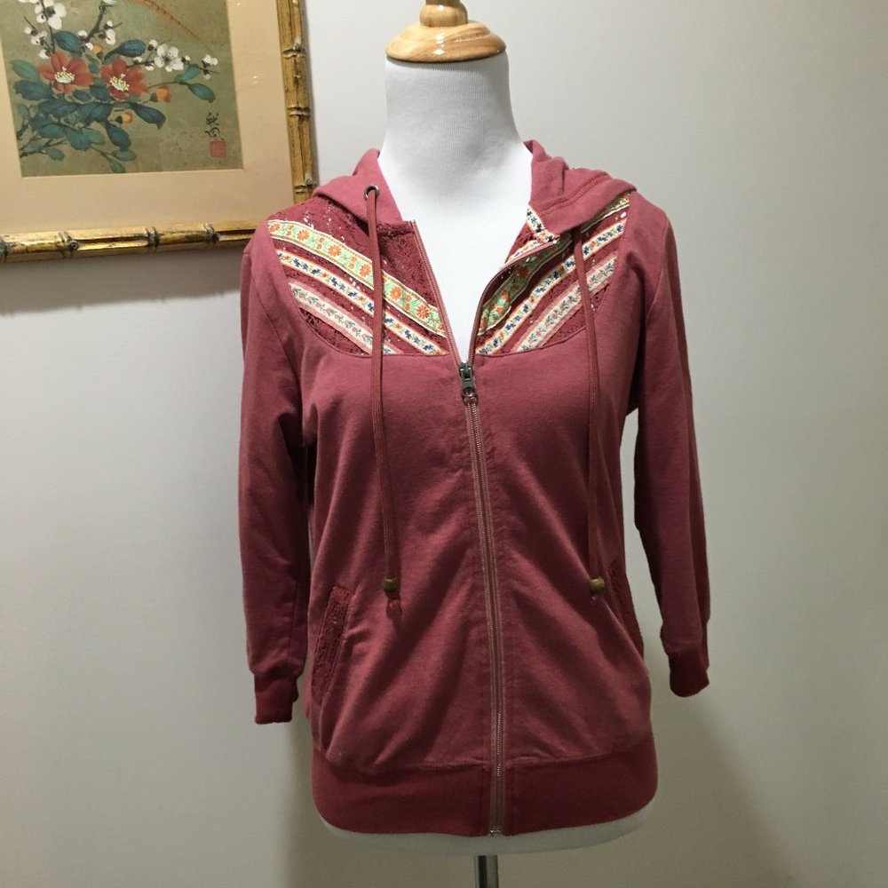 Vintage 90s L.A. Kitty Cropped Hoodie Jacket